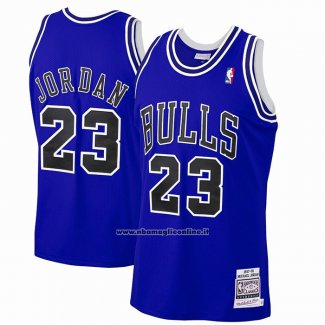 Maglia Chicago Bulls Michael Jordan No 23 Mitchell & Ness 1997-98 Blu2