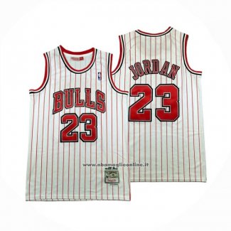 Maglia Chicago Bulls Michael Jordan No 23 Reload Mitchell & Ness 1997-98 Bianco