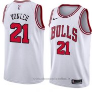 Maglia Chicago Bulls Noah Vonleh NO 21 Association 2018 Bianco