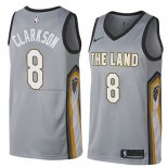 Maglia Cleveland Cavaliers Jordan Clarkson NO 8 Citta 2018 Grigio