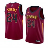 Maglia Cleveland Cavaliers Kobi Simmons NO 24 Icon 2018 Rosso