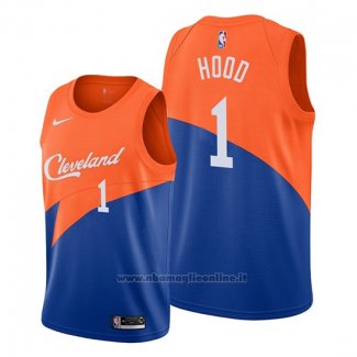 Maglia Cleveland Cavaliers Rodney Hood NO 1 Citta Edition Blu