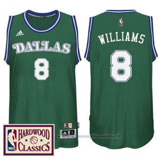 Maglia Dallas Mavericks Deron Williams NO 8 Throwback Verde