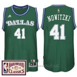 Maglia Dallas Mavericks Dirk Nowitzki NO 41 Throwback Verde