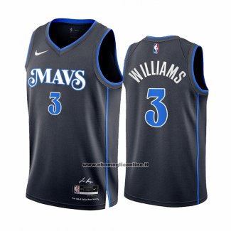 Maglia Dallas Mavericks Grant Williams #3 Citta 2023-24 Blu