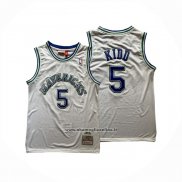 Maglia Dallas Mavericks Jason Kidd No 5 Mitchell & Ness 1994-95 Bianco