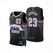 Maglia Denver Nuggets Cameron Johnson No 23 Citta 2025-26 Nero