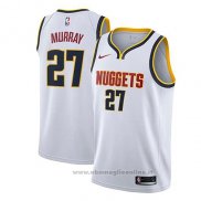 Maglia Denver Nuggets Jamal Murray NO 27 Association 2018-19 Bianco