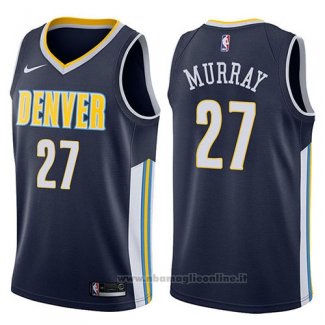 Maglia Denver Nuggets Jamal Murray NO 27 Icon 2017-18 Blu