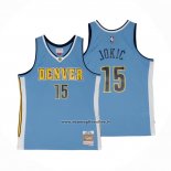 Maglia Denver Nuggets Nikola Jokic #15 Mitchell & Ness 2016-17 Blu