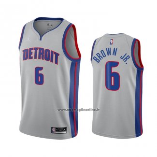 Maglia Detroit Pistons Bruce Marron Jr. #6 Statement 2020-21 Grigio