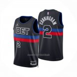 Maglia Detroit Pistons Cade Cunningham No 2 Statement 2024-25 Blu