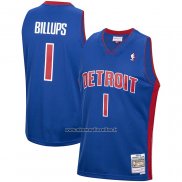 Maglia Detroit Pistons Chauncey Billups #1 Mitchell & Ness 2003-04 Blu