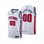 Maglia Detroit Pistons Personalizzate Association 2024-25 Bianco