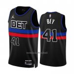Maglia Detroit Pistons Saddiq Bey #41 Statement 2022-23 Nero