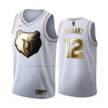 Maglia Golden Edition Memphis Grizzlies Ja Morant NO 12 Bianco