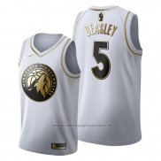 Maglia Golden Edition Minnesota Timberwolves Malik Beasley NO 5 2019-20 Bianco