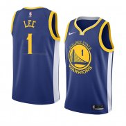 Maglia Golden State Warriors Damion Lee NO 1 Icon 2018 Blu