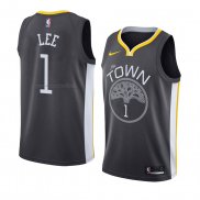 Maglia Golden State Warriors Damion Lee NO 1 Statement 2018 Nero