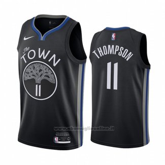 Maglia Golden State Warriors Klay Thompson NO 11 Citta Nero