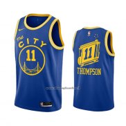 Maglia Golden State Warriors Klay Thompson #11 Hardwood Classics 2020-21 Blu