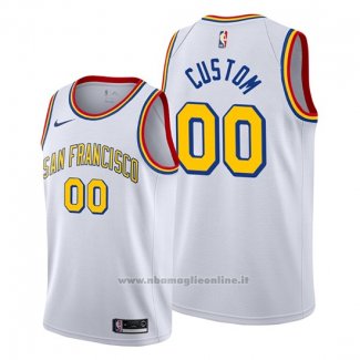 Maglia Golden State Warriors Personalizzate Classic Edition 2019-20 Bianco