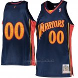 Maglia Golden State Warriors Personalizzate Hardwood Classics 2009-10 Blu