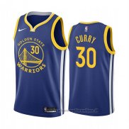 Maglia Golden State Warriors Stephen Curry NO 30 Icon 2019-20 Blu