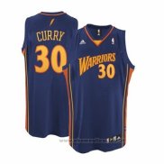 Maglia Golden State Warriors Stephen Curry NO 30 Throwback Blu