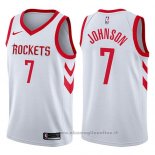 Maglia Houston Rockets Joe Johnson NO 7 Association 2017-18 Bianco