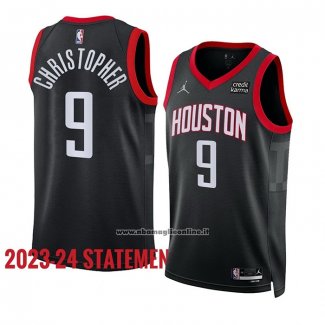 Maglia Houston Rockets Josh Christopher #9 Statement 2023-24 Nero