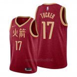 Maglia Houston Rockets P.j. Tucker NO 17 Association 2018 Bianco