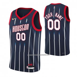 Maglia Houston Rockets Personalizzate Citta 2021-22 Blu