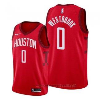 Maglia Houston Rockets Russell Westbrook NO 13 Earned 2019 Rosso