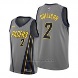 Maglia Indiana Pacers Darren Collison NO 2 Citta Edition Grigio