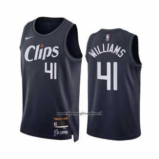 Maglia Los Angeles Clippers Bryson Williams #41 Citta 2023-24 Blu