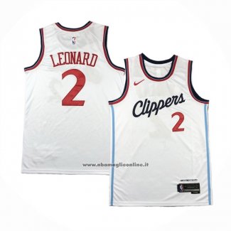 Maglia Los Angeles Clippers Kawhi Leonard #2 Association 2024-25 Bianco