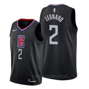 Maglia Los Angeles Clippers Kawhi Leonard NO 2 Statement 2019 Nero