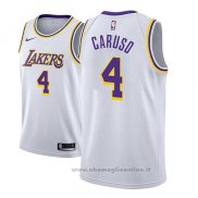 Maglia Los Angeles Lakers Alex Caruso NO 4 Association 2018-19 Bianco