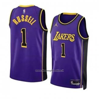 Maglia Los Angeles Lakers D'angelo Russell #1 Statement 2022-23 Viola