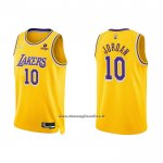 Maglia Los Angeles Lakers DeAndre Jordan #10 75th Anniversary 2021-22 Giallo