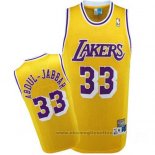 Maglia Los Angeles Lakers Kareem Abdul-Jabbar NO 33 Throwback Giallo
