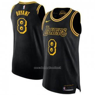 Maglia Los Angeles Lakers Kobe Bryant #8 Black Mamba Autentico Nero