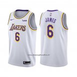Maglia Los Angeles Lakers LeBron James #6 Association 2021-22 Bianco