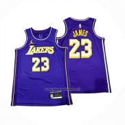 Maglia Los Angeles Lakers Lebron James No 23 Statement 2025-26 Viola
