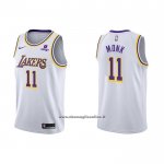 Maglia Los Angeles Lakers Malik Monk #11 Association 2021-22 Bianco