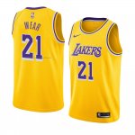 Maglia Los Angeles Lakers Travis Wear NO 21 Icon 2018-19 Giallo