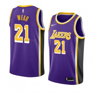 Maglia Los Angeles Lakers Travis Wear NO 21 Statement 2018-19 Viola