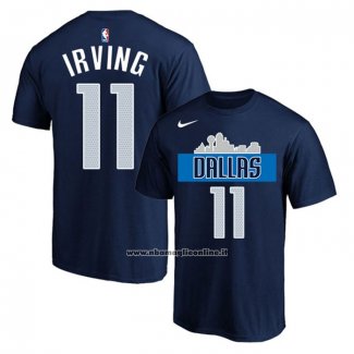 Maglia Manica Corta Dallas Mavericks Kyrie Irving Statement Blu