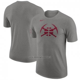 Maglia Manica Corta Denver Nuggets Citta 2023-24 Grigio